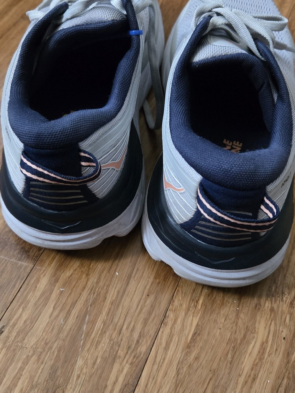 Women Hoka Light Gray Running Shoes - Picture 6 of 6